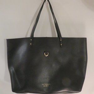 Victoria Secret black/Red Leather tote bag